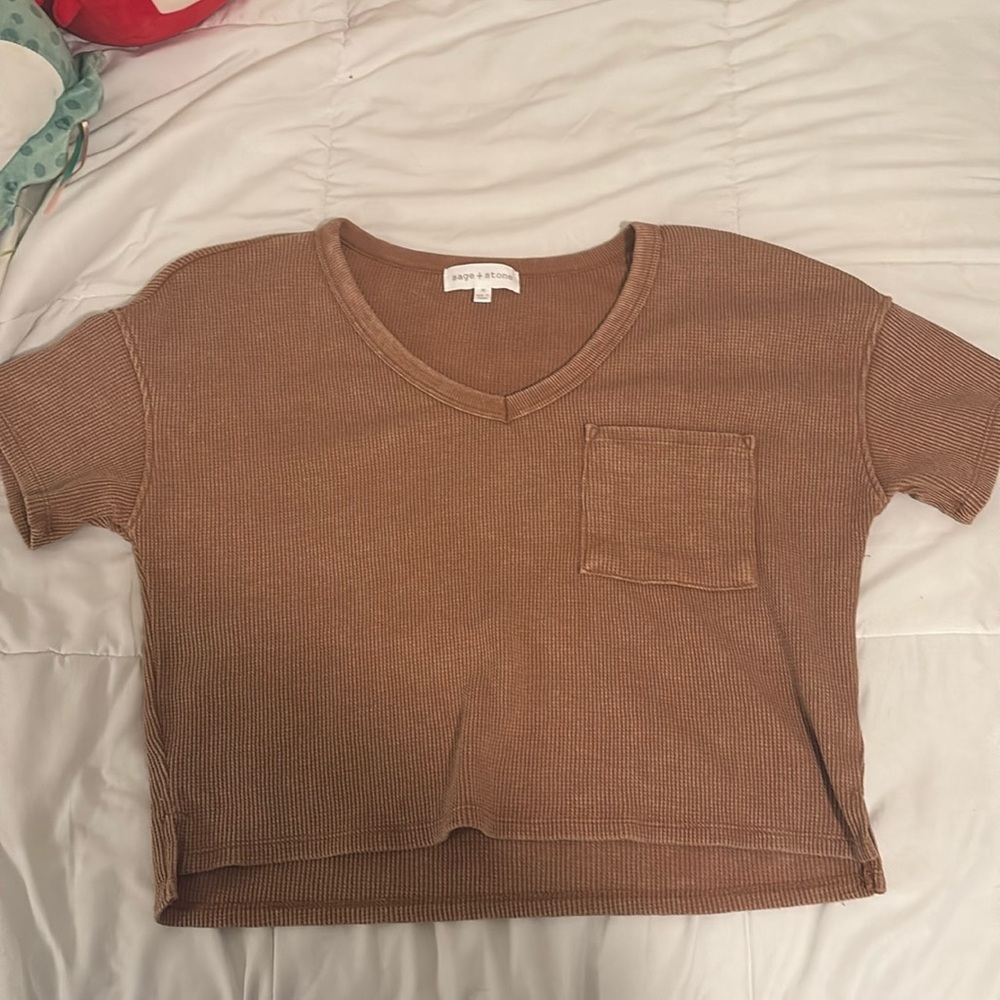 Women’s brown boho top